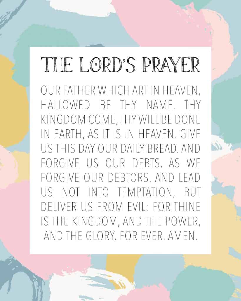free printable the lord's prayer scripture - my printable faith